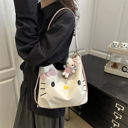 Cute 2 in 1 Kitty Bag with Plush Doll