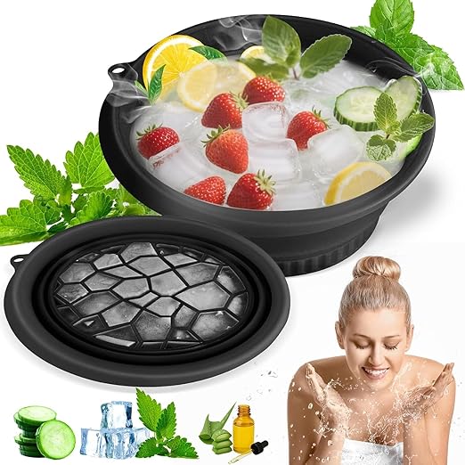 Face Bowl for Ice with Built-in Ice Tray
