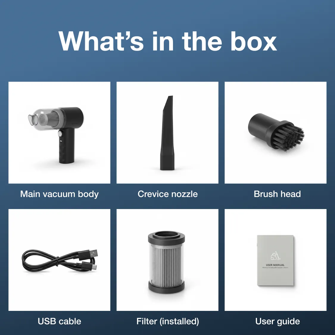 1 Car Mini Vacuum Cleaner With Blower