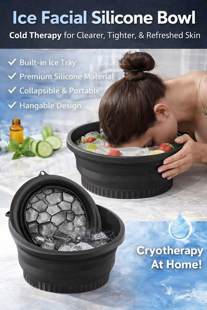 Face Bowl for Ice with Built-in Ice Tray